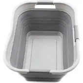 OEM Faltbarer 30L Plastikwaschbecken Organizer Grau