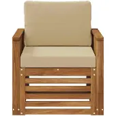 vidaXL Outdoor Mittelsofa Natur