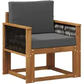 vidaXL Outdoor Mittelsofa Massivholz Akazie Natur