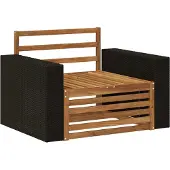 vidaXL Outdoor Mittelsofa Natur