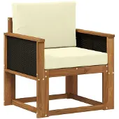 vidaXL Outdoor Mittelsofa Massivholz Akazie Natur