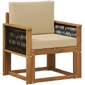 vidaXL Outdoor Mittelsofa Massivholz Akazie Natur