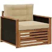 vidaXL Outdoor Mittelsofa Natur