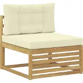 vidaXL Outdoor-Sofagarnitur 9 Stk. Weiß und Creme Polyester