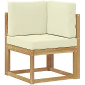 Syfax Outdoor Ecksofa Massivholz Akazie Weiß