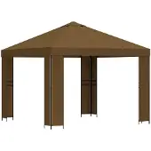 Syfax Pavillon 3 x 3 m Taupe Polyester und Stahl 190 gsm