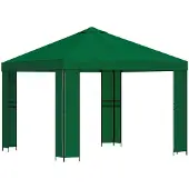 vidaXL Pavillon 3 x 3 m Grün Polyester und Stahl 190 gsm