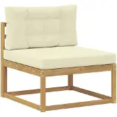 vidaXL Outdoor Mittelsofa Polyester Weiß