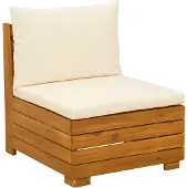 vidaXL 7 stk. Outdoor-Sofagarnitur Massivholz Akazie Braun