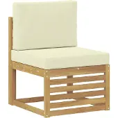 vidaXL Outdoor-Sofagarnitur 6 Stk. Weiß und Creme Polyester