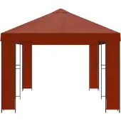 vidaXL Gartenpavillon 6 x 3 m Terrakotta Polyester und Stahl 190 gsm