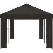 vidaXL Gartenpavillon 6 x 3 m Anthrazit Polyester und Stahl 190 gsm