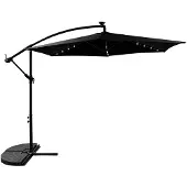 AGA LED Sonnenschirm 300 cm Schwarz
