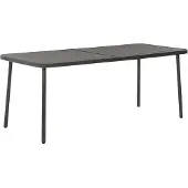 Syfax Gartentisch Dunkelgrau 180x83x72 cm Stahl