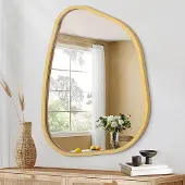 OEM Asymmetrischer ovaler Spiegel – moderne Wanddekoration – 1 Stück – schwarz – Holz
