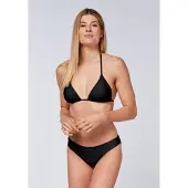 Chiemsee Triangel-Bikini , Damen, Gr. 38, schwarz (schwarz beauty), Materialmix, Bikini-Sets Triangel-Bikini, - mit herausnehmbaren Pads