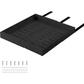 Unyqoos Ausziehbarer Küchenschrank-Organizer, verstellbar 32–52 cm, Kohlenstoffstahl, selbstklebend, gedämpfte Laufschienen
