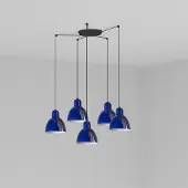 Faro VENICE Pendelleuchte, 5-flammig, Kobaltblau