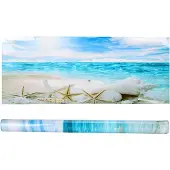Gistuch Aquarium Hintergrundfolie PVC, 61x30cm Seesterne Unterwasser-Landschaft selbstklebend für Fischbecken