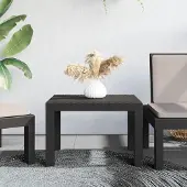 The Living Store Gartentisch Anthrazit 59x47x40 cm PP