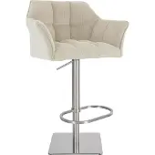 BellaFurn Barhocker, Stangenhocker, verstellbar und robust – Edelstahl, 240 kg Tragkraft, modernes Design