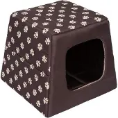 OEM Klein Tierbett in brauner Farbe mit Pfoten