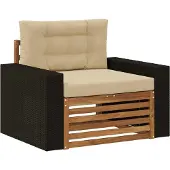 vidaXL Outdoor Mittelsofa Natur