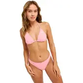 Roxy Triangel-Bikini-Top "Solid Essentials Tiki Tri", Damen, Gr. S, rosa (plumeria), Obermaterial: 85% Polyester, 15% Elasthan., Bikini-Oberteile Triangel-Bikini-Top