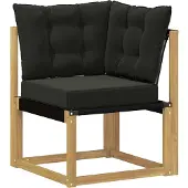 vidaXL Outdoor-Sofagarnitur 10 stk. Weiß und Schwarz