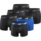 Puma Herren Boxershorts 6er Pack black blue yellow - M