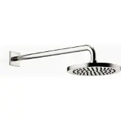 Dornbracht Regenbrause mit Wandanbindung, Ausladung 450mm, Ø 220mm, flowReduce, 28648670-06, Farbe: Platin Matt