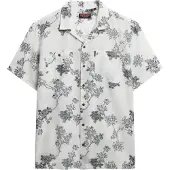 Superdry für Herren. M4010793A Weißes kurzärmeliges Strandhemd (M), Lässig, Baumwolle, Kurzarm