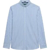 Superdry für Herren. M4011037A Klassisches Oxford-Hemd hellblau (XXL), Lässig, Baumwolle, Langarm