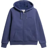 Superdry für Damen. W2012323A Borg Gefüttertes Ziphood Sweatshirt lila (XS), Lässig, Flieder, Baumwolle