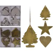 Koopmann Home Styling Hänge-Deko-Aluminium-Set 4-tlg