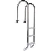 Mountfield Azuro Schmale 3-stufige Kunststoff-poolleiter Für Aufstellbecken 110 Cm Silber Silber One Size