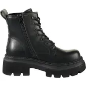 Buffalo Mave Lace UP Damenschuhe Schnürstiefel Schwarz Freizeit