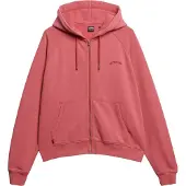 Superdry für Damen. W2012287A Kapuzensweatshirt mit Reißverschluss Essential Logo Raglan rot (M), Lässig, Baumwolle