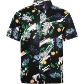 Superdry für Herren. M4010620A Hawaii-Hemd navy (XXL), Schwarz, Lässig, Modal, Kurzarm
