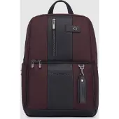 Piquadro Brief 2 Laptoprucksack aus rezykliertem Stoff für 14" Notebook wengè