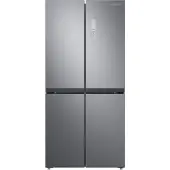 Samsung RF48A400EM9, Freistehend, French door, Edelstahl, Berührung, An Tür, Gehärtetes Glas