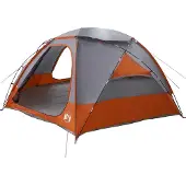 vidaXL Kuppelzelt mit abnehmbarem Regenfly 8 Personen Grau und Orange