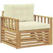 vidaXL Outdoor-Sofa Polyester Weiß