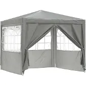 Syfax Party-Zelt 250 x 250 x 240 cm Hellgrau PE und Stahl