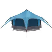 vidaXL Familienzelt 5 Personen Blau 185T Polyester mit PolyurethanBeschichtung