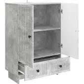 vidaXL Sideboard Betongrau 66 x 34,5 x 95 cm Holzwerkstoff