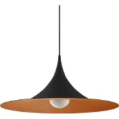 Lumicom Pendelleuchte Louie aus handaufgetragenem Blattmetall, 57 cm breit, 27 cm hoch