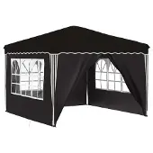 Syfax Pop-up Partyzelt Schwarz 288 x 288 x 245 cm Oxford-Stoff