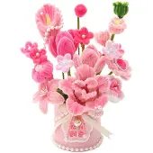 Jokomisiada DIY-Kreativset: Stoffblumen in einer Blumenkastenvase gestalten (ZA5866)