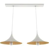 Lumicom Pendelleuchte Louie, blattförmig, Metall, Länge 70 cm, Durchmesser 33 cm